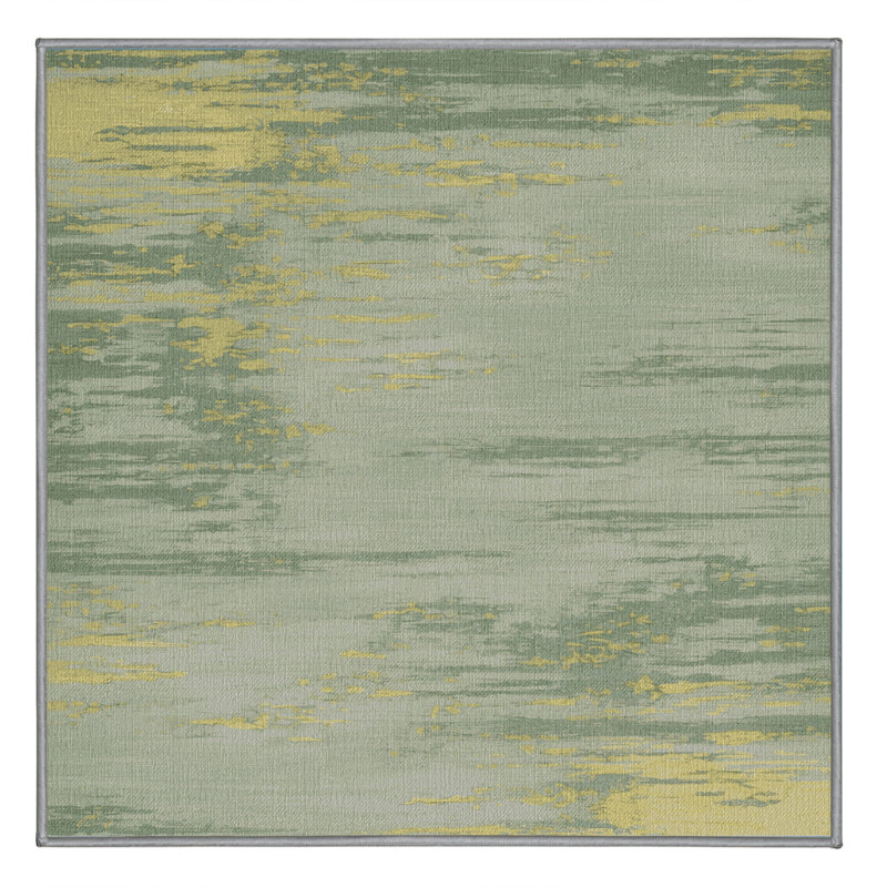 Tapis abstrait lavable à la machine, Carré 4 pi