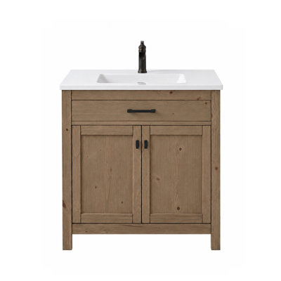 Meuble-lavabo simple Darneshia 24 po avec dessus en résine acrylique