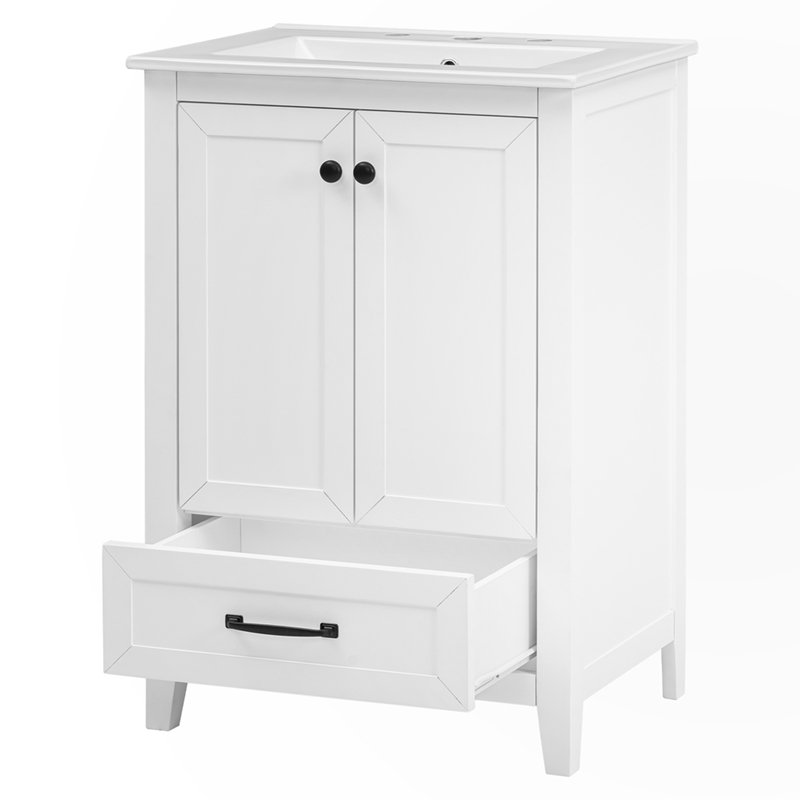 Meuble-lavabo avec meuble-lavabo et commodes décoratifs 24 po