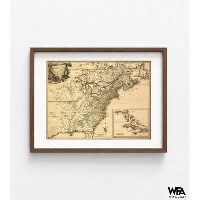 Carte de la Possession britannique à l'époque de la guerre d'Independance, impression d'art de la zone de réception, cadeau d'art de l'heureux, décor de salle de bain maison de campagne