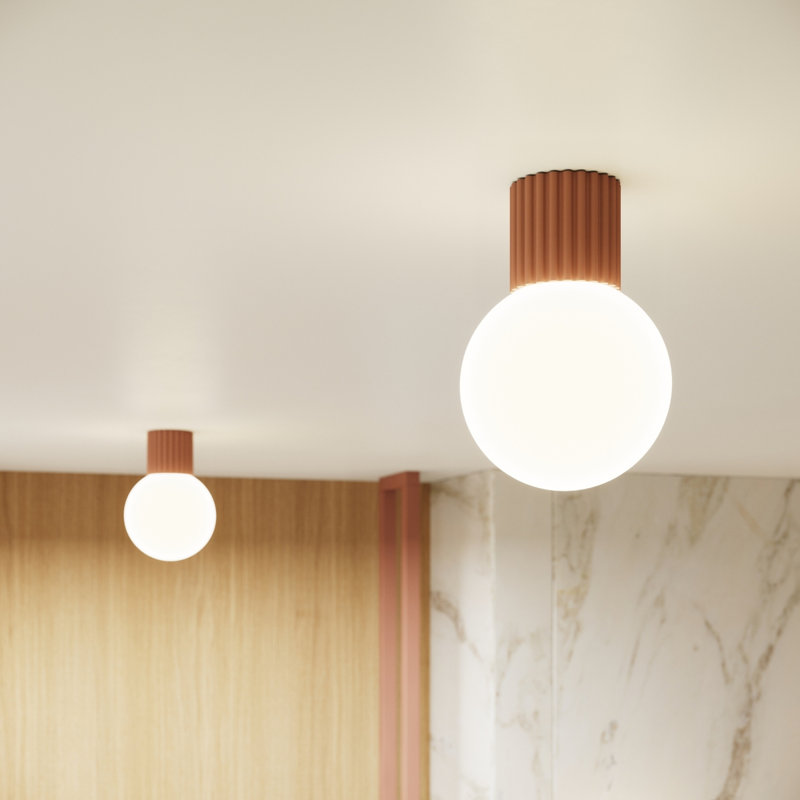 Halo Aluminium Flush Mount, Mocha