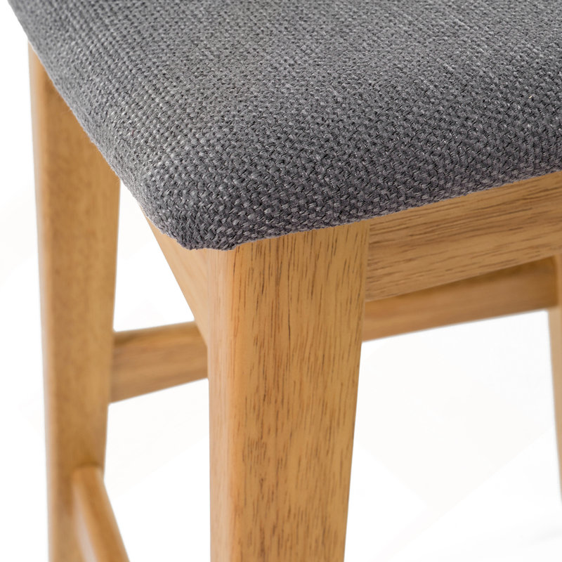 Tabouret de bar, Naturel, Gris foncé