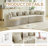 Compression Cloud Sectionals, 111.5 Inch Chenille Modern Curved Sofa For Home