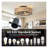 20 Inch Farmhouse Caged Ceiling Fan with Light, Low Profile Flush Mount Bladeless Ceiling Fan with Remote, Silent Reversible Ceiling Fan for Bedroom