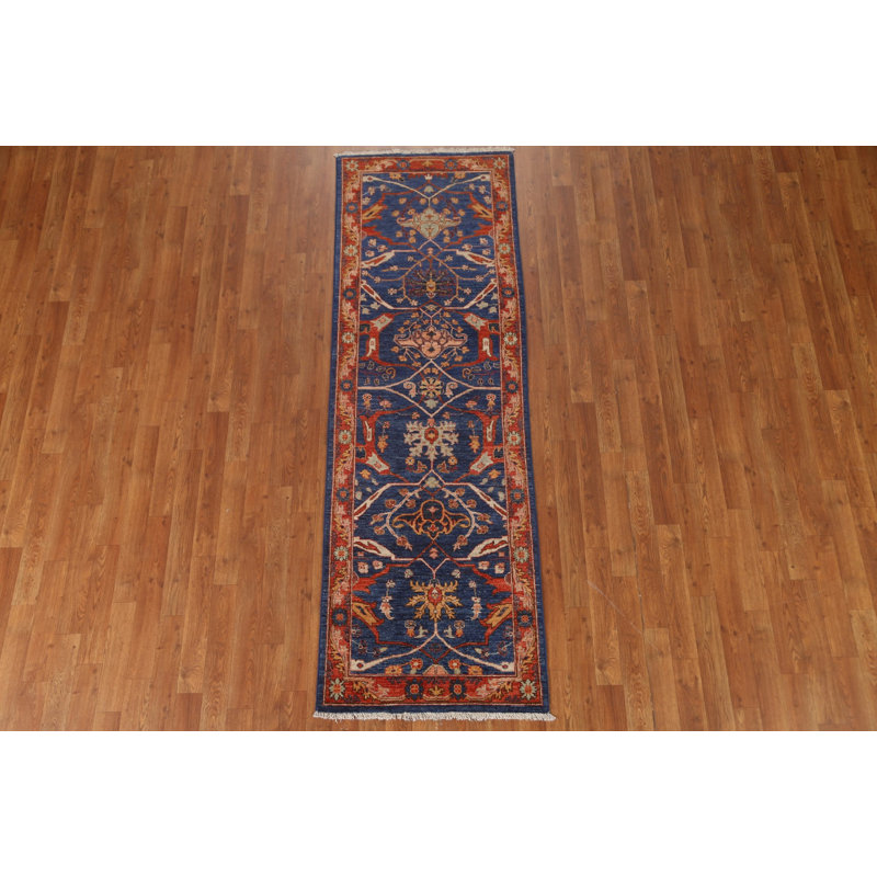 One-of-a-Kind 2'5" x 7'5" New Age Runner Wool Area Rug in