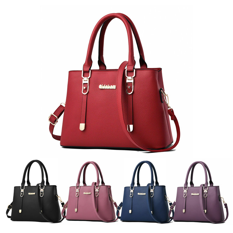 Sac à bandoulière en cuir pour femme, Red