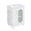 Meuble-lavabo de 20 po avec lavabo, meuble-lavabo avec tablette à deux niveaux, tablette réglable, bois massif et panneau de fibres à densité moyenne, blanc (ancien numéro: WF322518AAK)-121294494