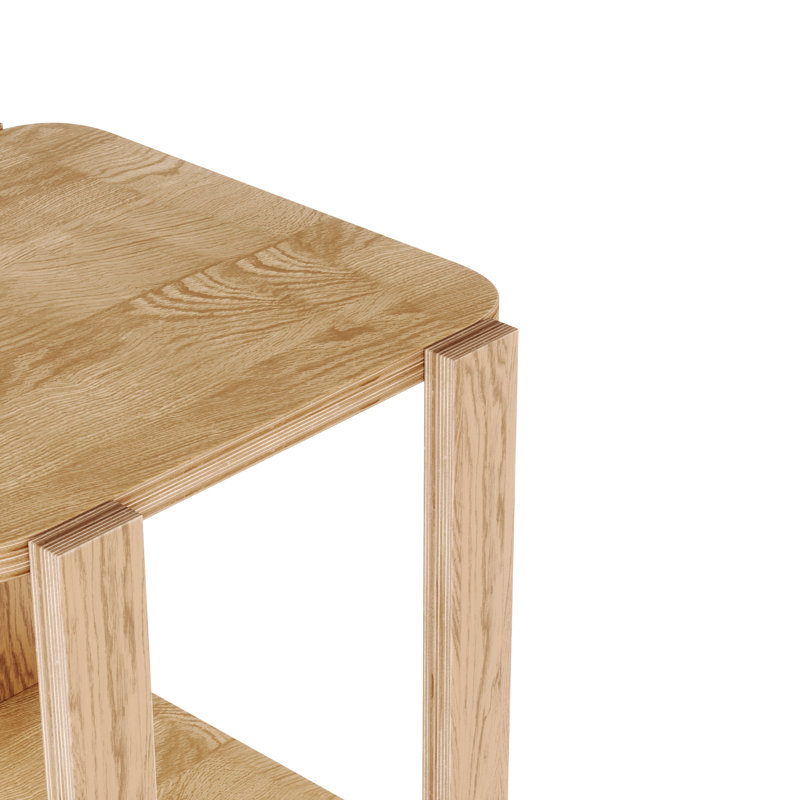 Bellwood Aged Walnut Rectangular 2-Tier Side Table