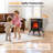 Electric Fireplace Stove Heater - Freestanding Electric Fireplace Heater with 3D Flame Effect
