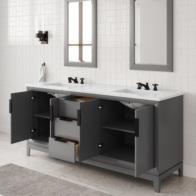Elizabeth 72'' W Double Vanity, Cashmere Gray