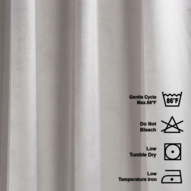 Room Darkening Single Curtain Panel, Pearl White, 190 W x 265 D cm