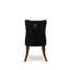 Ensemble de table de salle à manger 5 pièces en polyester 4 chaises de cuisine noires, dossier capitonné et table de salle à manger ronde de 48 po au fini noyer antique.-71712537