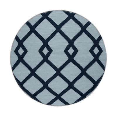 Tapis gris intérieur et extérieur Trellis