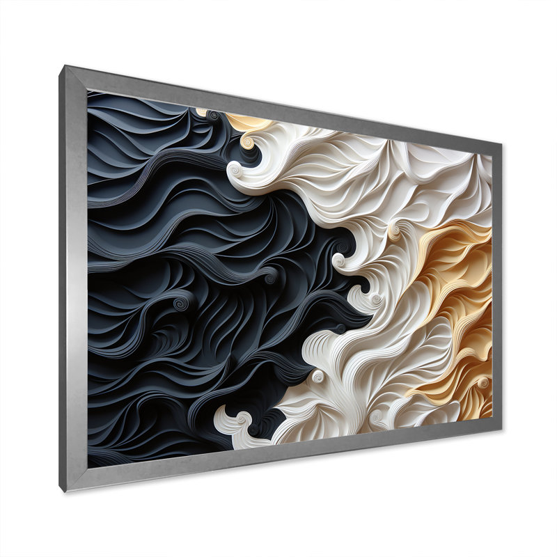 Minimalisme, beauté, sérénité, impression sur toile, Cadre simple argenté, H 16 po x l 32 po x P 1 po