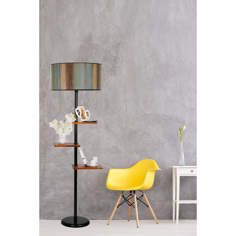Benno 170cm Tray Table Floor Lamp, Black