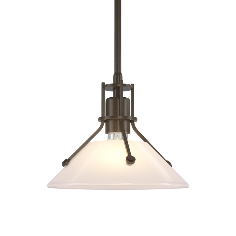 Henry 1 - Light Single Cone Pendant, Bronze, Frosted Glass
