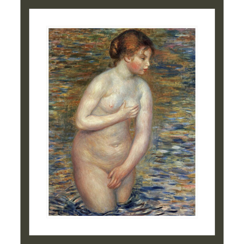 «Nude In The Water» par Pierre-Auguste Renoir, impression giclée encadrée, H 28,23 po x l 23,5 po