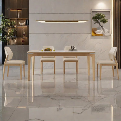 Contemporary Luxe Dining Table And Chairs