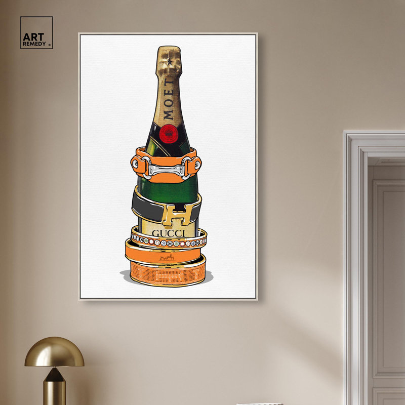Reproduction d'art sur toile, empilement de bijoux, impression sur toile par Art Remedy, H 46 po x l 31 po, Cadre argenté