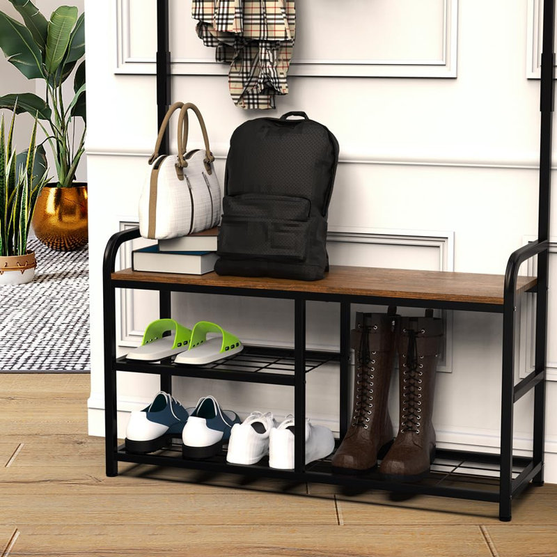 Amlie Hall Tree 85cm Wide with Bench and Shoe Storage