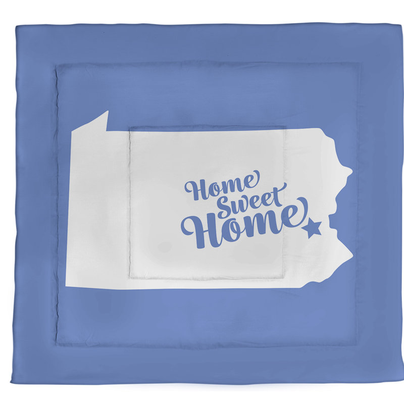 Modern & Contemporary Polyester Percale Comforter, Queen Comforter, Blue