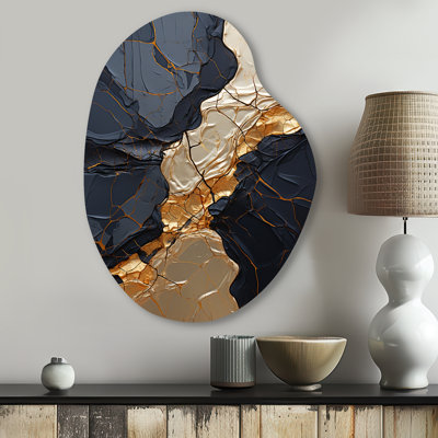 Hawley - Abstract Spirals Pear Shape Asymmetric Metal Wall Art