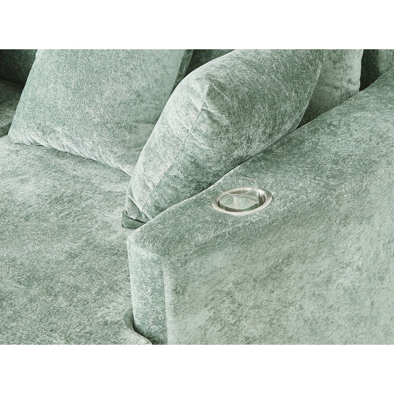 Chaise longue rembourrée, Vert
