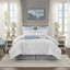 Ensemble de literie Coastal Comfort, matelassé en coton, blanc texturé pour une retraite relaxante