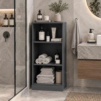 Ourson Solid Wood Freestanding Bathroom Cabinet