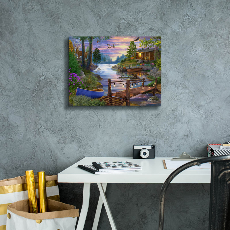 «Millbridge Pines» par Bigelow, H 12 po x l 16 po x P 0,75 po
