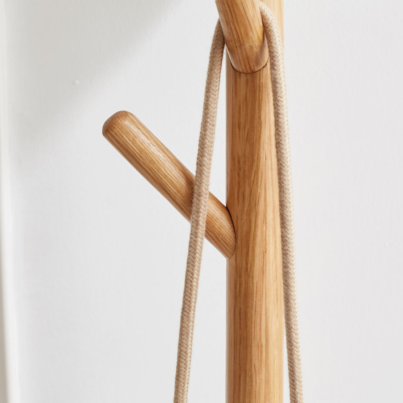 Tabouret à chaussures en bois massif naturel avec porte-tissu