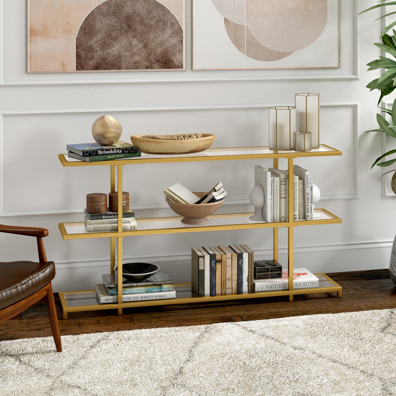 Greenwich Console Table, Brass, 29" H x 55" W x 10" D