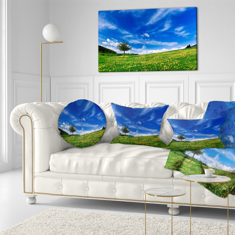Coussin Spring Spring Green Fields