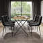 Dining Chairs Upholstered Velvet Fabric Seat Kitchen Dining Room Furniture, UKFR Certified-340277526-340277523