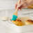 Bamboo Silicone Teal Blue Basting Brush - 9" Long