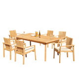 Round 7 - Person 60" Long Teak Dining Set