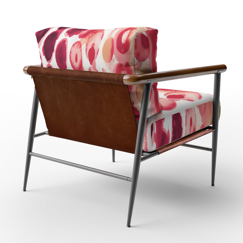 Chaise d'appoint rembourrée Huppert Watercolor, Noir, noir, noir, noir