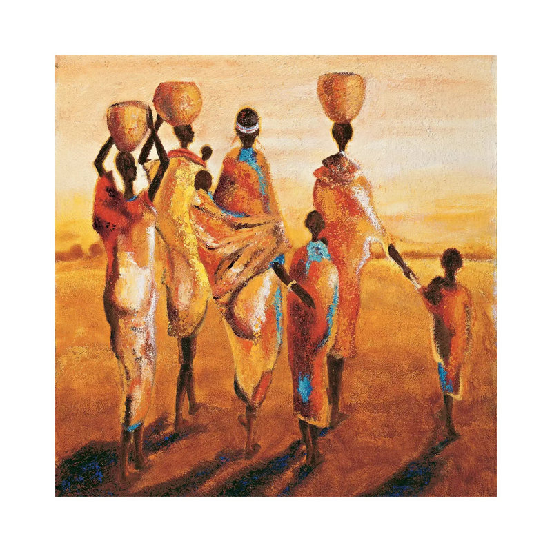Mères Et Enfants by Jaques Beaumont - Gallery-Wrapped Canvas Giclée on Canvas, Wrapped Canvas
