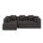 Sectional Sofa Modular Two Piece Couch With Deep Seating And Side Pockets-336306049
