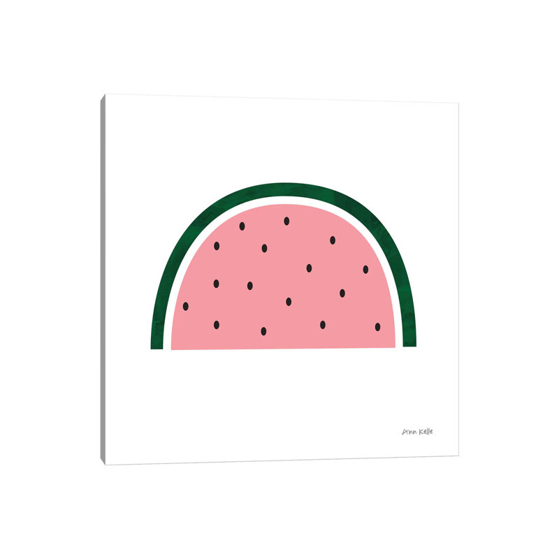 Watermelon by Ann Kelle - 1 Piece Wrapped Canvas Wall Art, 93.98 cm H x 93.98 cm W x 1.91 cm D