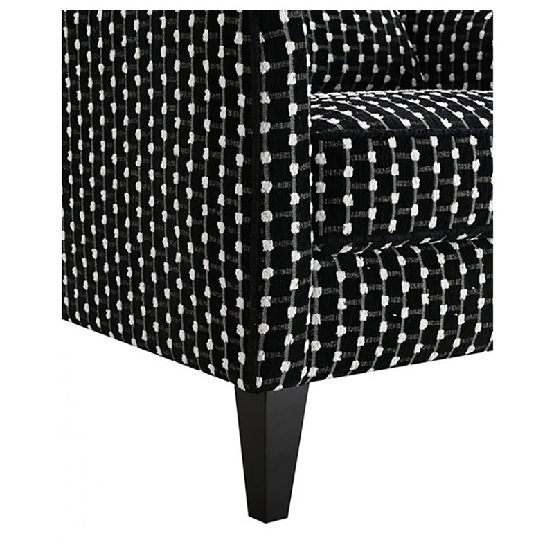 Fauteuil d'appoint Ilijan, Chenille noir