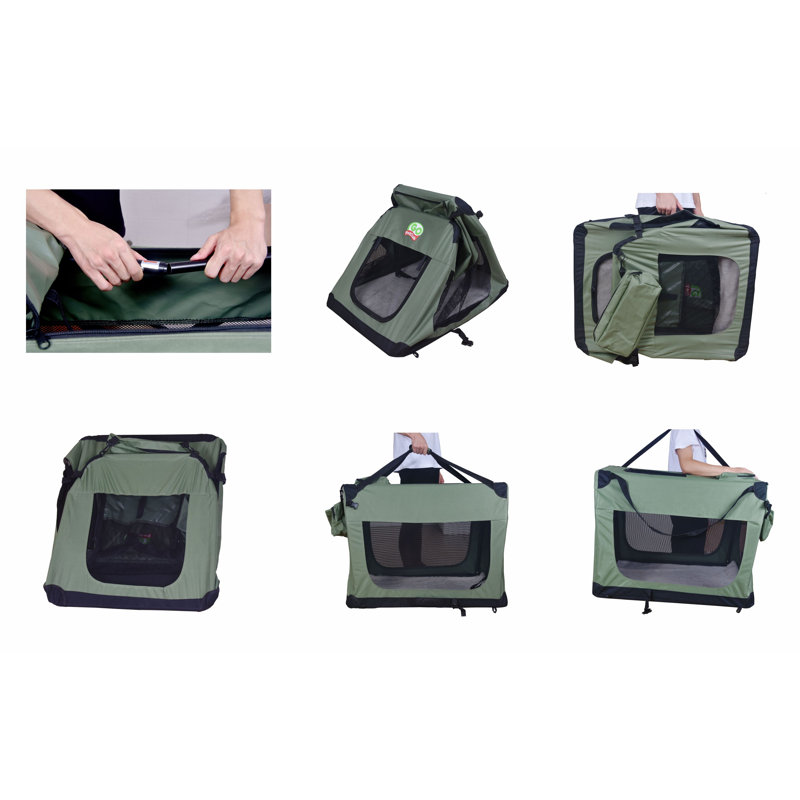 Collapsible Soft-Sided Crate with 2 Doors, XX-Small (20.5" H x 20.5" W x 28" D)