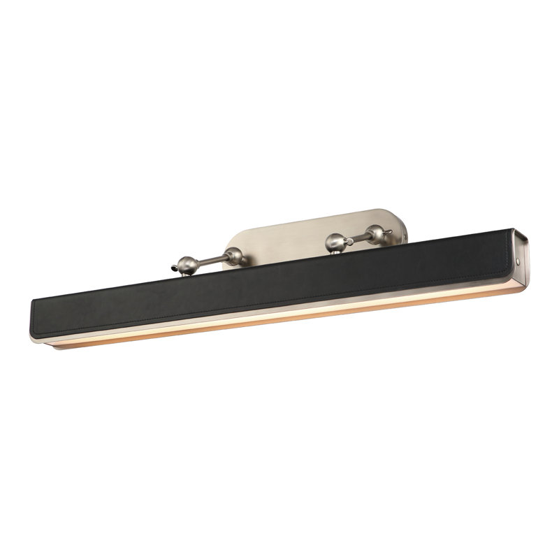 Valise Dimmable LED Wall Mounted Picture Light, Aged Nickel/Tuxedo
