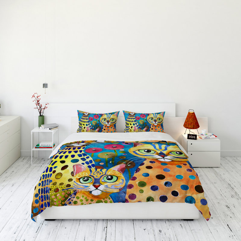 Modern & Contemporary Polyester Duvet Cover, Queen Duvet Cover + 2 Queen Shams