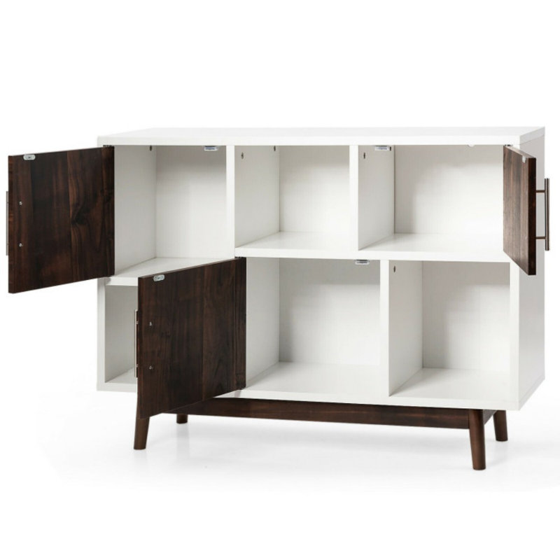 Buffet en bois avec compartiments de rangement