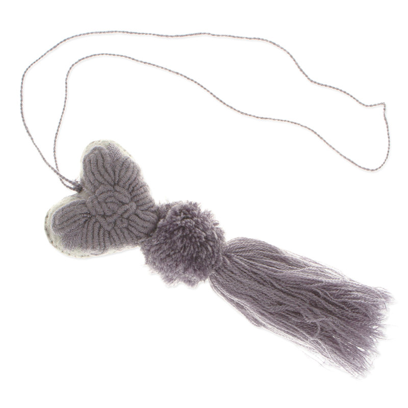 Petit cœur décoratif, gris