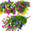 24 paquets de fleurs artificielles pour l'extérieur, résistant aux rayons UV et à la décoloration