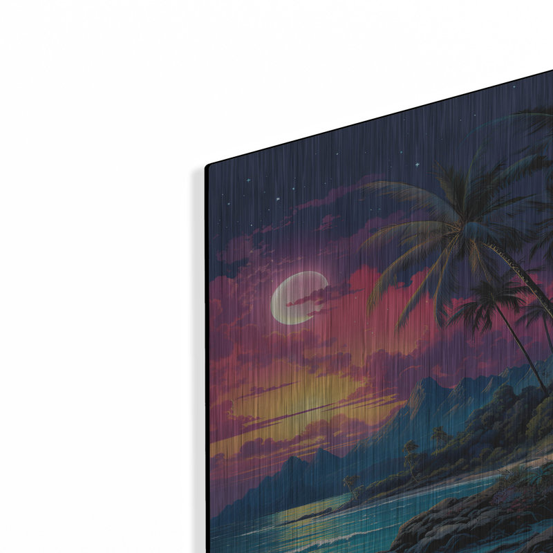 Art mural en métal «Tropical Sunset» 6 pi par Momart, H 24 po x l 16 po