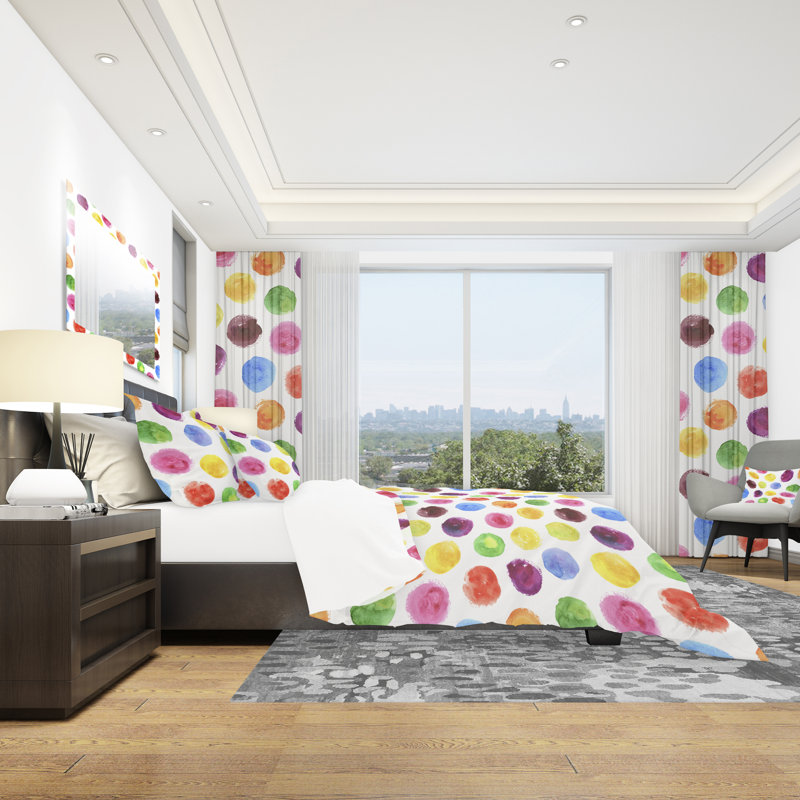 Ensemble de housse de couette moderne en microfibre blanche et moderne, Housse de couette double / grand + 2 taies