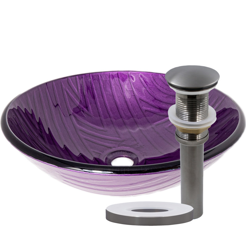 Novatto 16.75'' Bathroom Sink with Faucet, Gun Metal